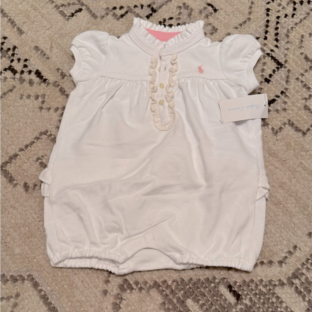 Ralph Lauren While Baby Girl Romper | Size 9M